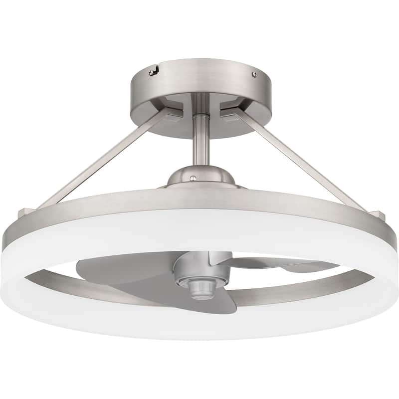 Cohen Integrated LED Brushed Nickel Fan Light