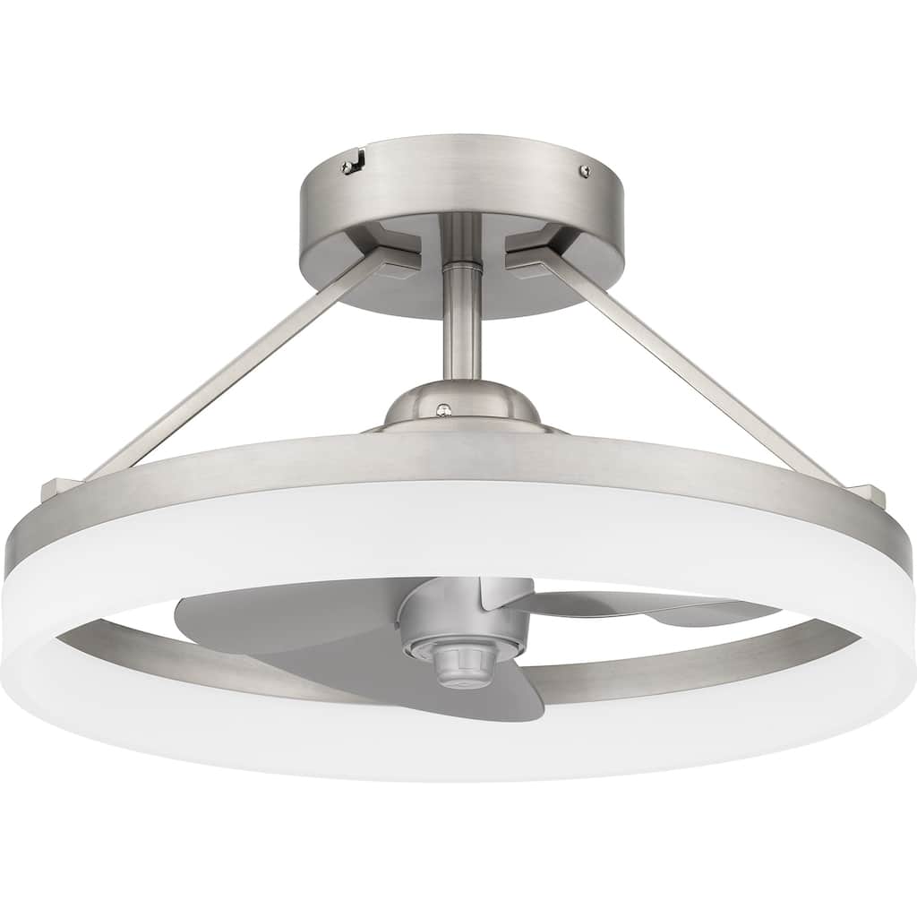 Cohen Integrated LED Brushed Nickel Fan Light