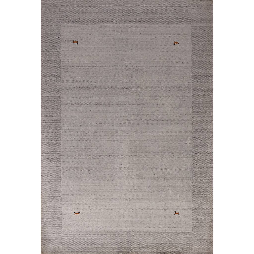 Gabbeh Indian Area Rug Handmade Oriental Wool Carpet - 5'7" x 7'7"