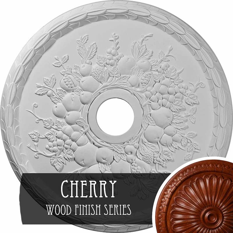 22 5/8"OD x 3 5/8"ID x 5/8"P Grape Ceiling Medallion