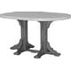 preview thumbnail 51 of 82, Poly Lumber Round Dining Table Set with Island Chairs Bar Height - Dove Grey & Slate