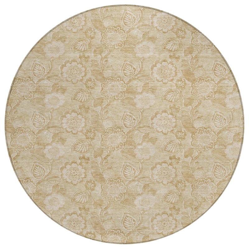 HomeRoots Floral Transitional Rectangle Outdoor Rug