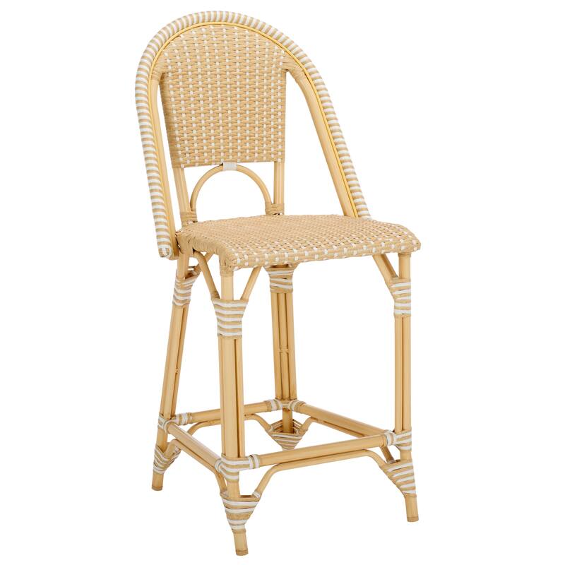 SAFAVIEH Leonica Outdoor Bistro 25-inch Seat Height Counter Stool (Fully Assembled) - 20"W x 21"D x 43"H