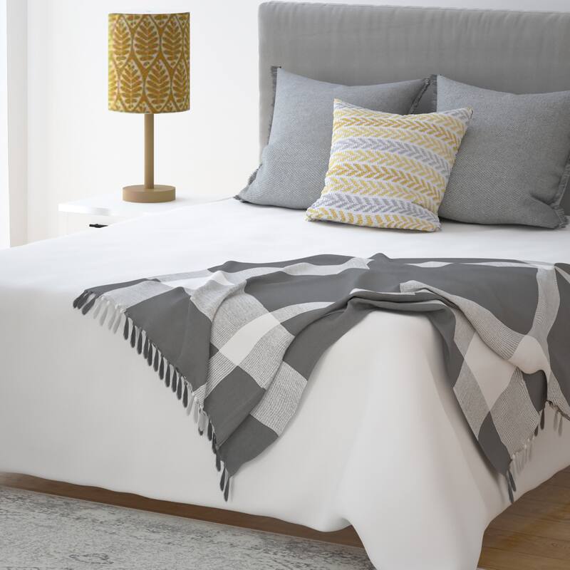 Sevita Hand-Woven Plaid Standard Size Throw Blanket