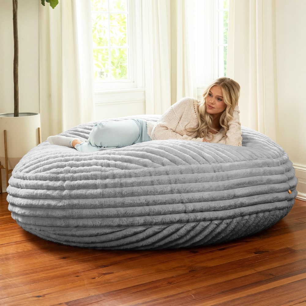 Jaxx 6 Foot Cocoon - Large Bean Bag Chair for Adults, - Mondo Faux Fur