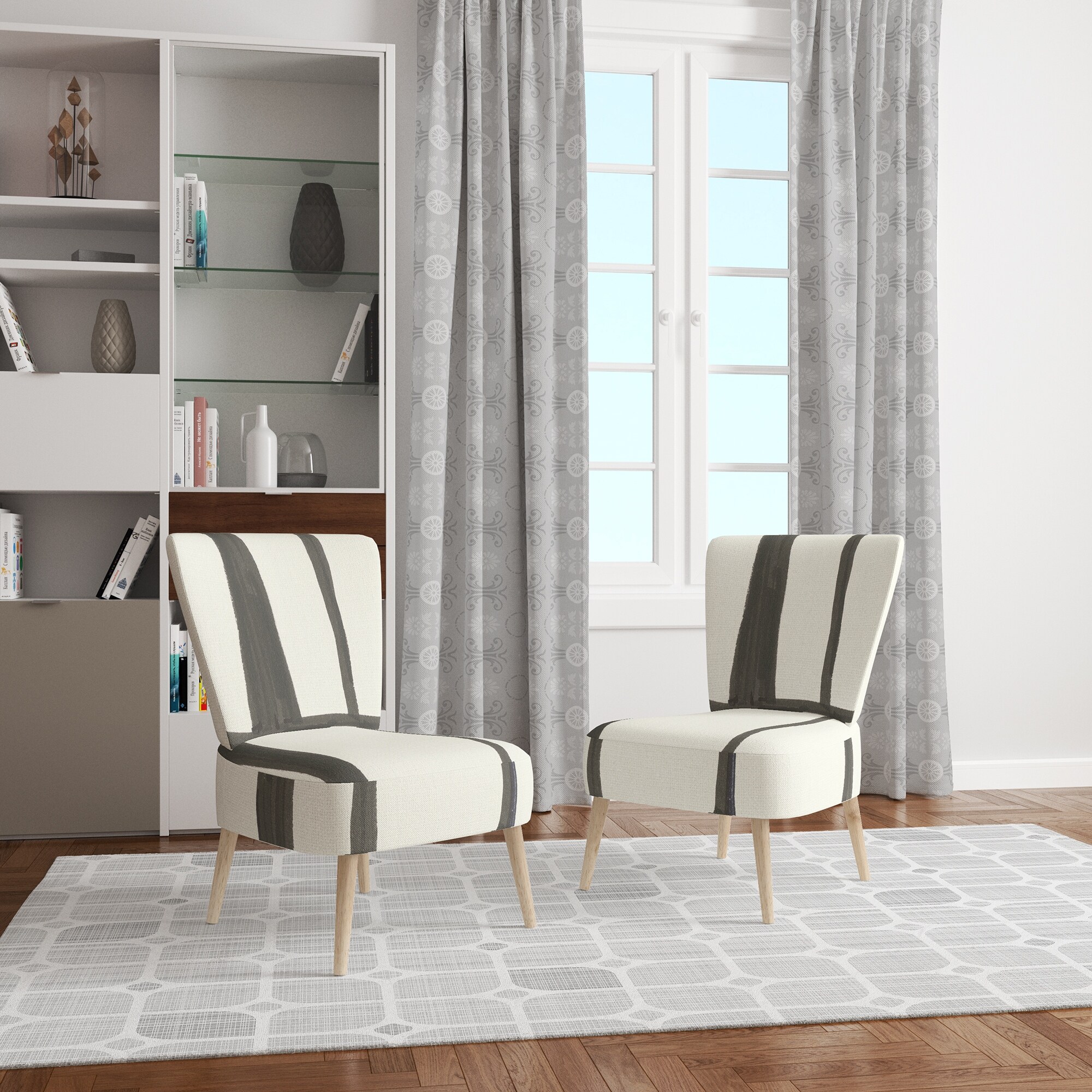 Designart "Minimalist Black And White I" Upholstered - Picture 16 of 20