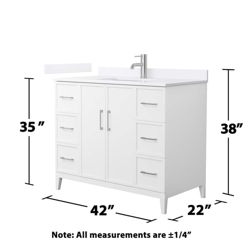 Wyndham Collection WCH717142S-QTZ-UNSMXX Elan 42" Free Standing Single