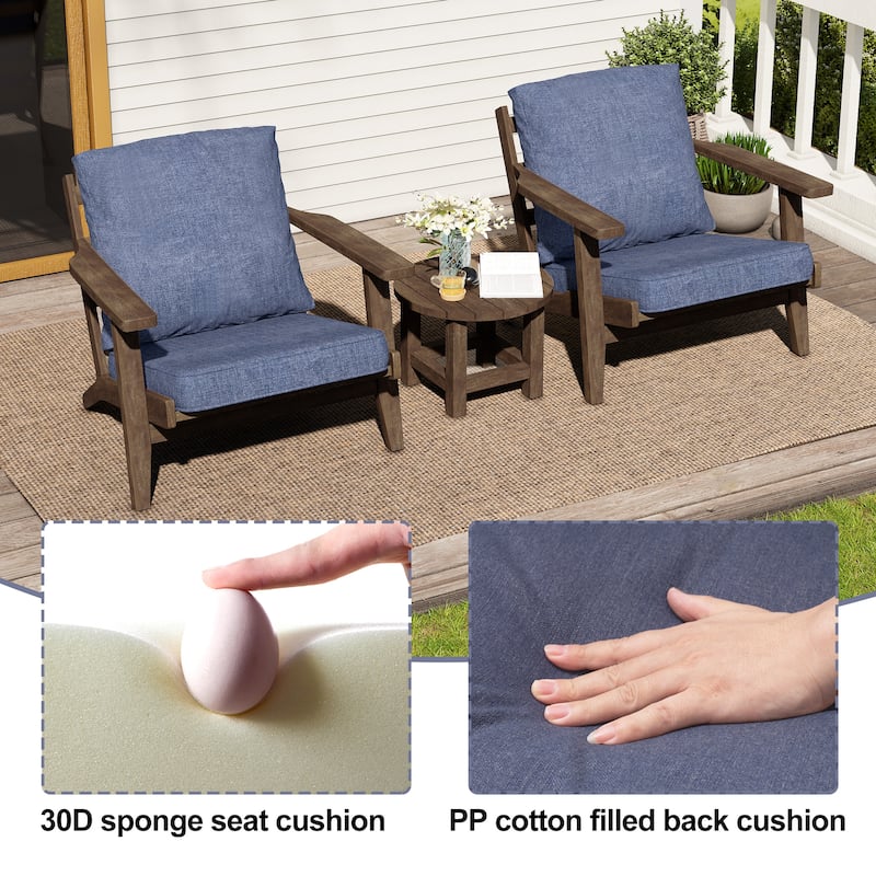 21 W in x 22 D in. Outdoor Deep Seat Chair Cushion Set Dining Patio Chair Pad Set