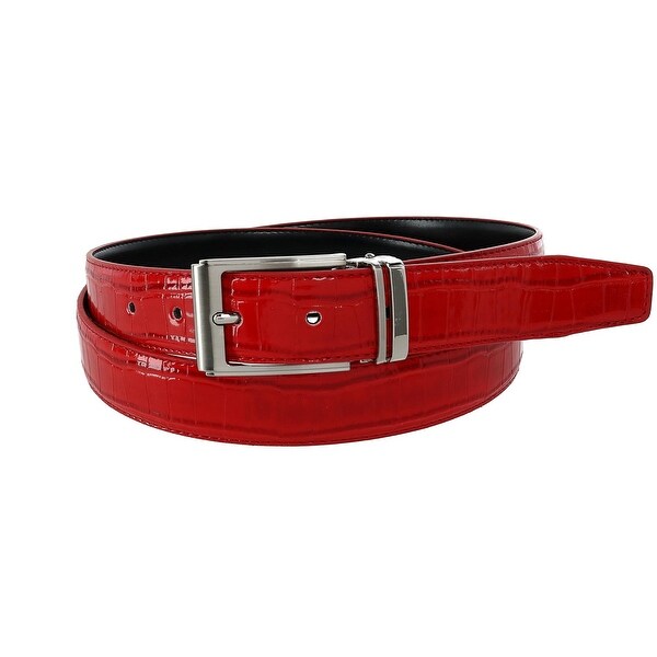 mens red dress belt