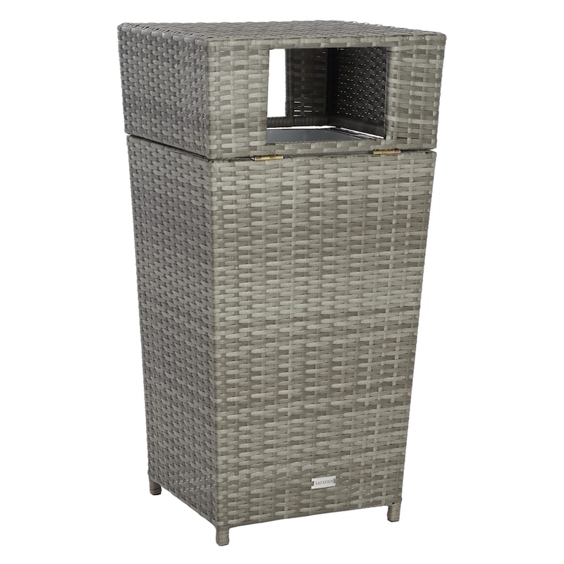 SAFAVIEH Outdoor Mazeli Trash Bin (Fully Assembled)