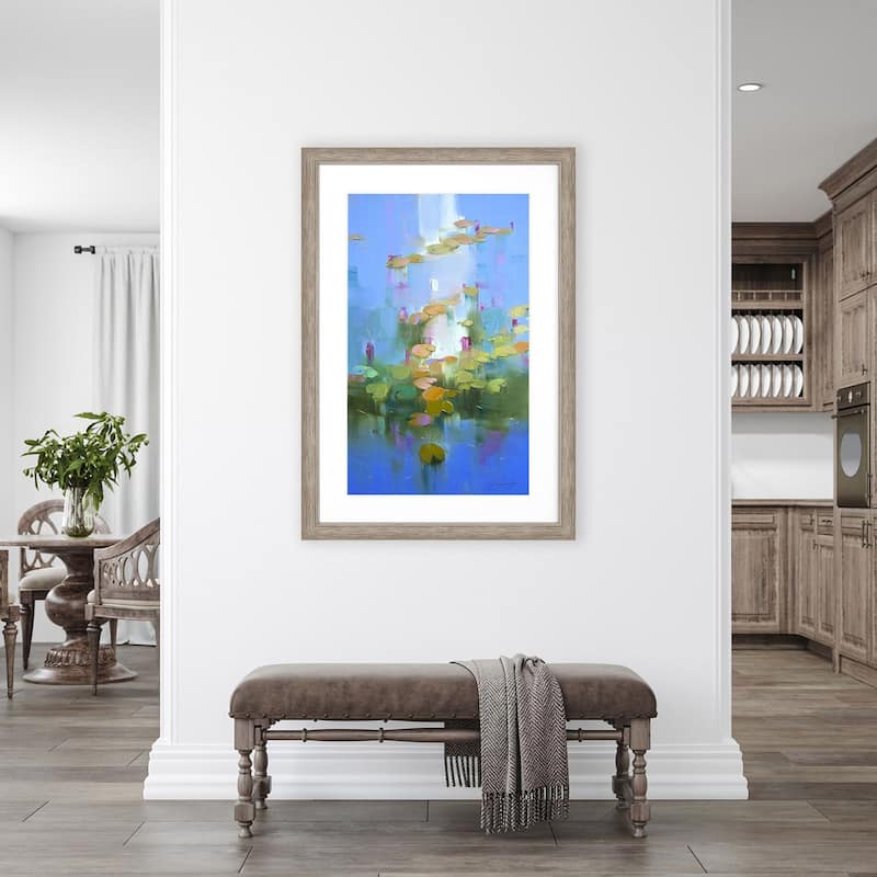 Water Lilies Framed Art Under Glass