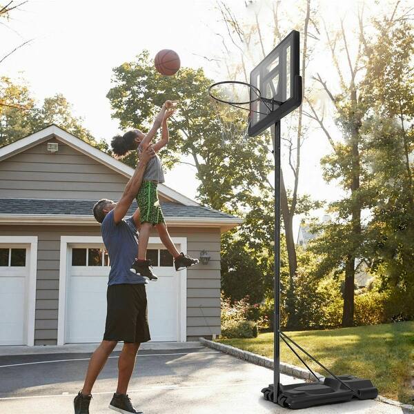 Adjustable portable basketball hoop cheap