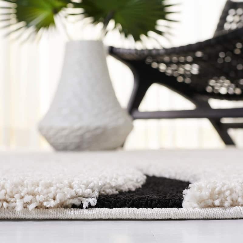 SAFAVIEH Florida Shag Sigtraud Abstract Waves 1.2-inch Thick Rug