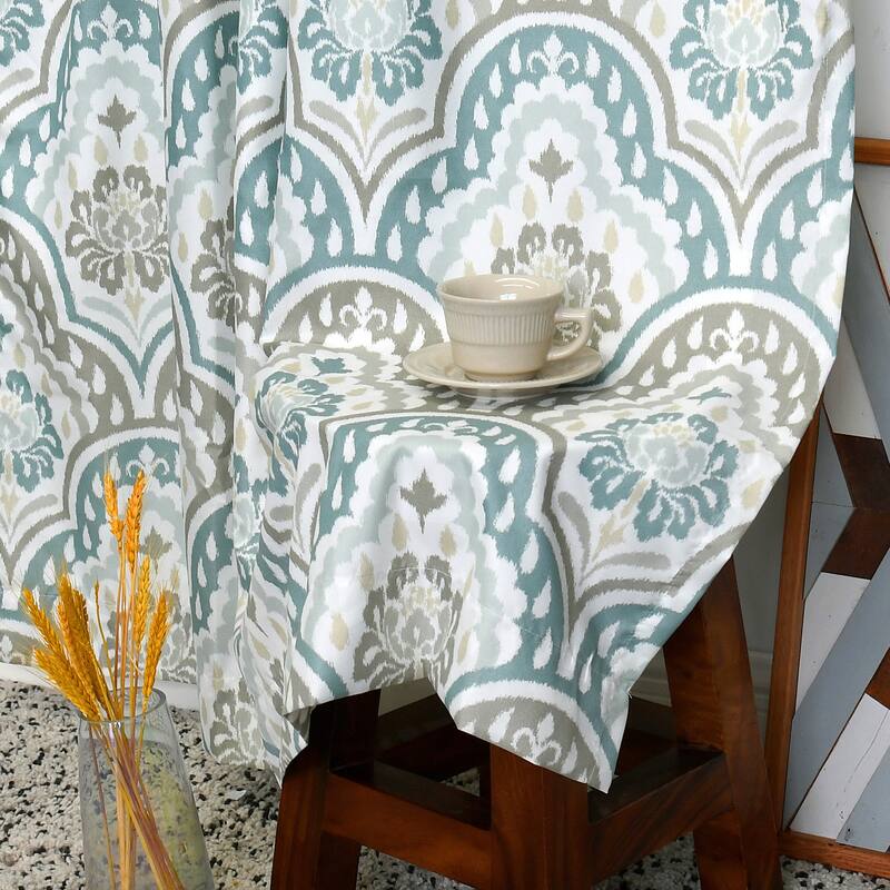 Serenta Tivoli Ikat Microfiber Curtain Set 2 Piece Set