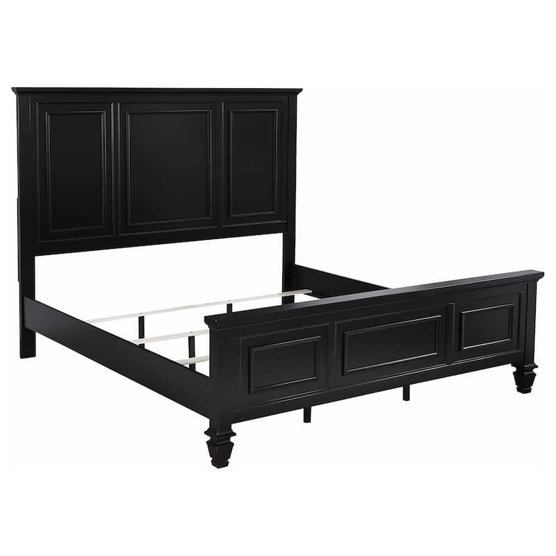 Sandy Beach Wood Panel Bed - Black - King