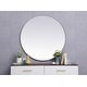 preview thumbnail 96 of 186, Carson Carrington Labbemala Metal Frame Round Mirror