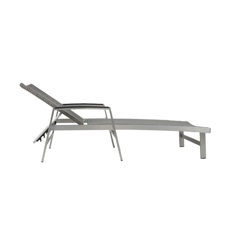 Oxton Outdoor Aluminum Chaise Lounge (Set of 2) by Christopher Knight Home