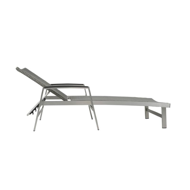 Oxton Outdoor Aluminum Chaise Lounges (Set of 4) by Christopher Knight Home
