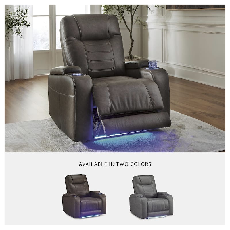 Signature Design by Ashley Schooner Rocks Power Recliner with Adjustable Headrest