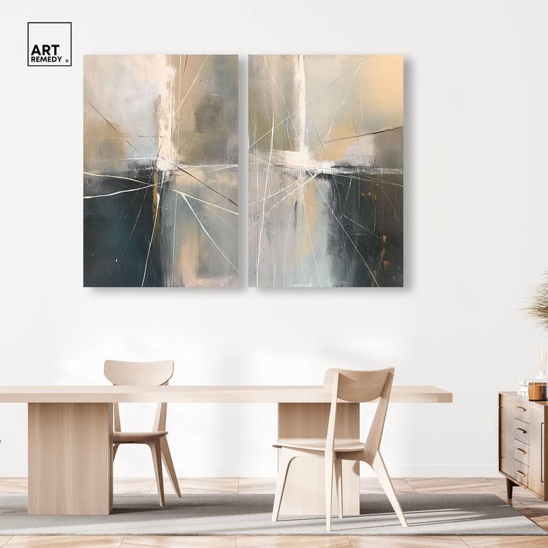 Contemporary Set Canvas Set of 2 by Art Remedy, Gallery Wrapped