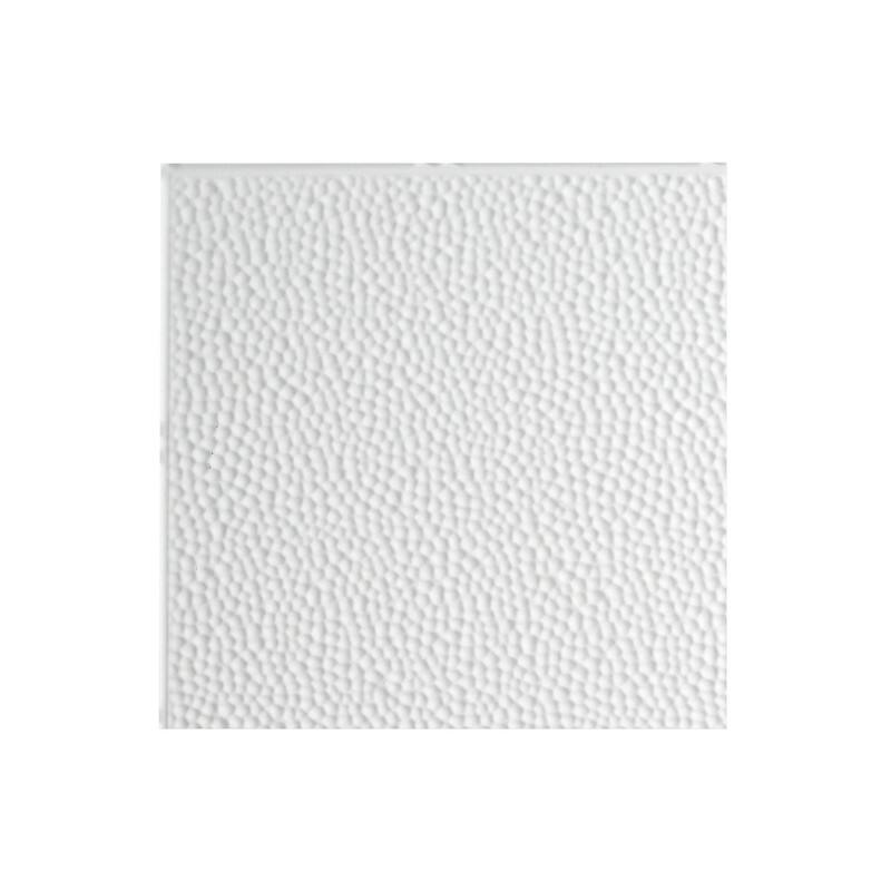 FASÄDE Border Fill Decorative Vinyl 2ft x 2ft Lay in Ceiling Panel in Gloss White (5 Pack) - 12in x 12in Sample - Gloss White