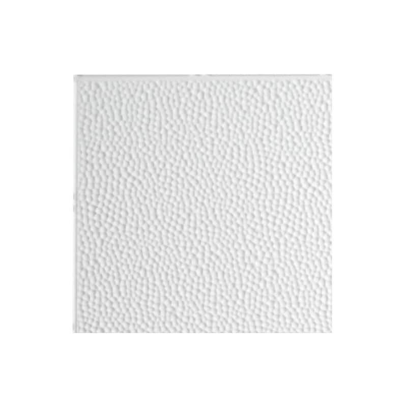 FASÄDE Border Fill Decorative Vinyl 2ft x 4ft Glue Up Ceiling Panel in Gloss White (5 Pack) - 12in x 12in Sample - Gloss White