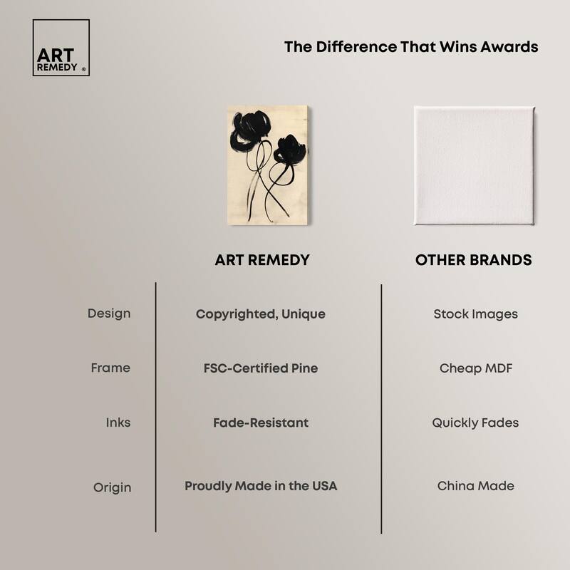Florals in the Minimal II Canvas by Art Remedy, Gallery Wrapped