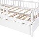 preview thumbnail 25 of 40, Wooden Twin Size House Bed with Trundle,Kids Bed with Shelf, Gray
