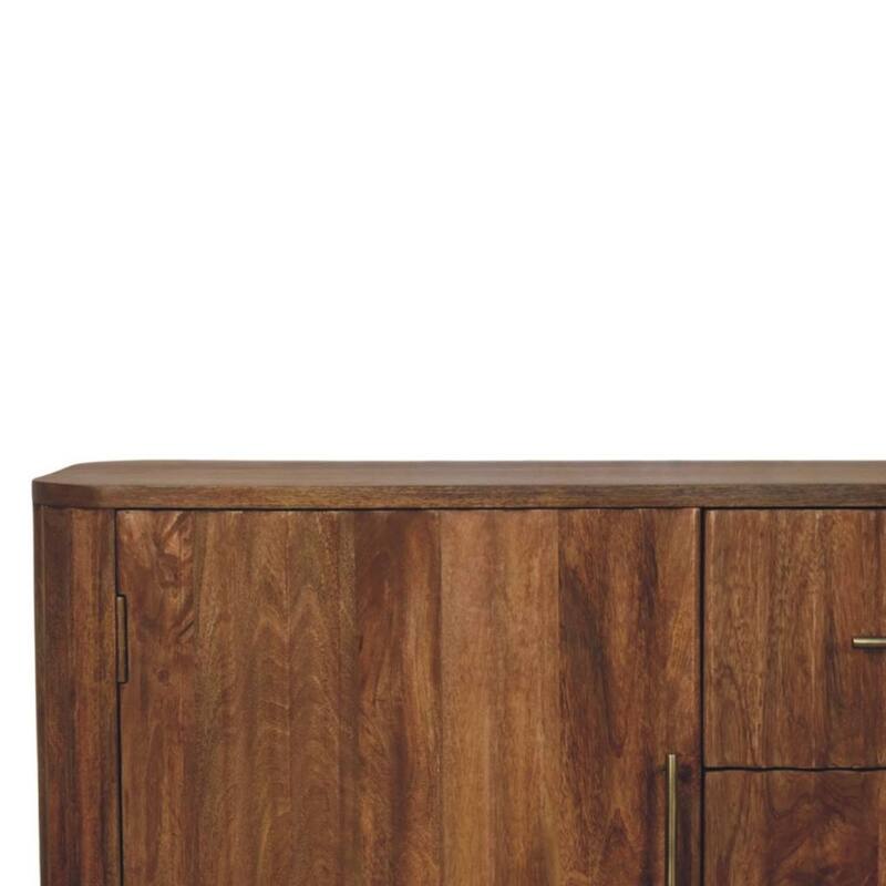 Artisan Furniture Solid Wood Montara Sideboard, Golden Teak, 2-Doors, 3-Drawers