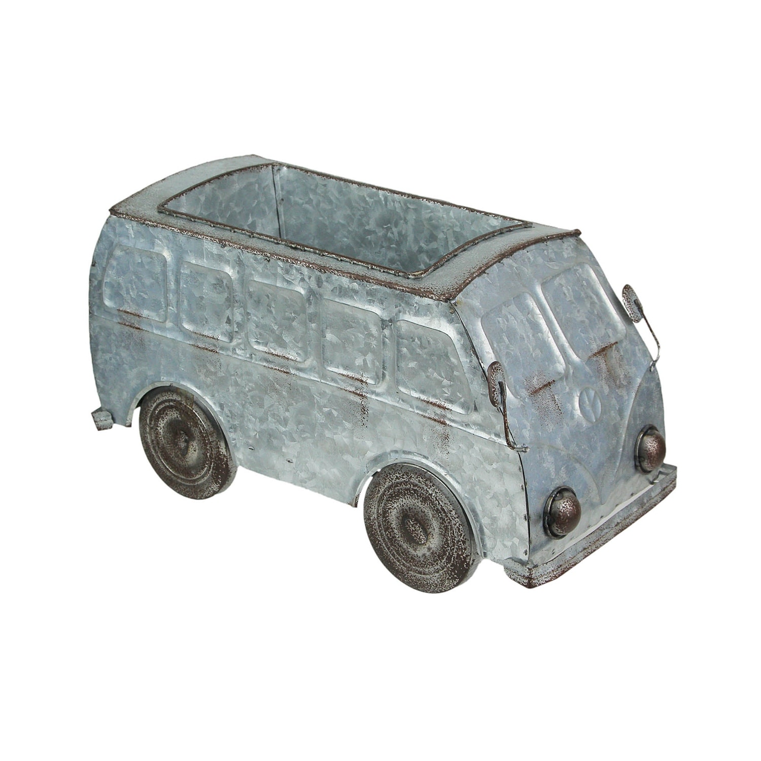 Metal vw bus shop planter