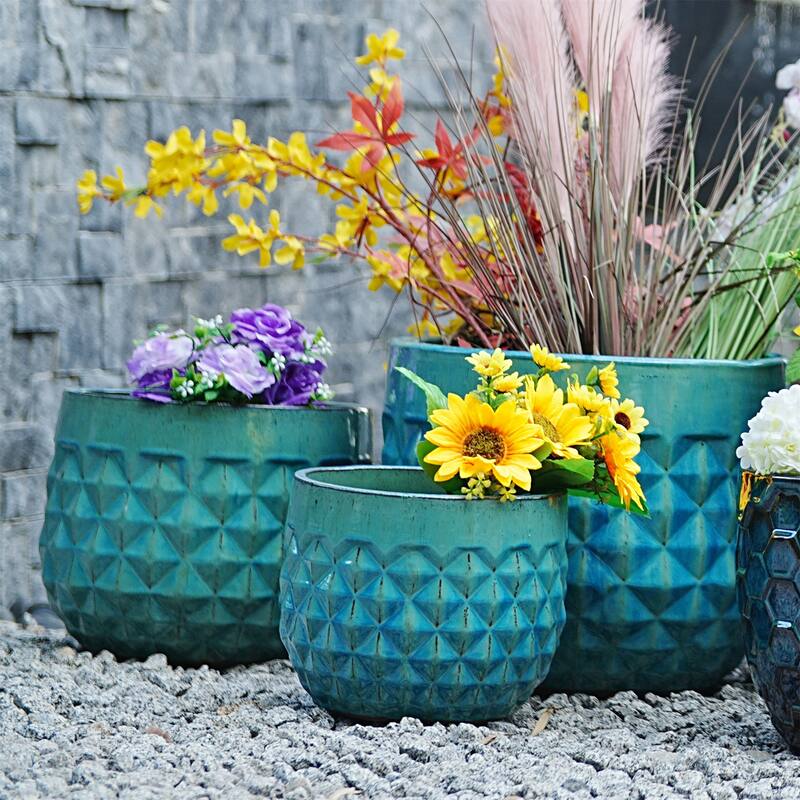 Modern Ceramic Flowerpot (Set of 3)