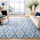 preview thumbnail 7 of 53, SAFAVIEH Handmade Flatweave Dhurries Vikki Modern Moroccan Wool Rug 6' x 9' - Light Blue/Dark Blue