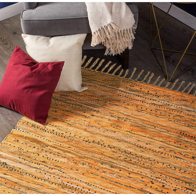 Chindi Rugs, Handmade Multipurpose Reversible Washable Colorful Cotton Rag Rug Runner 24''x36''