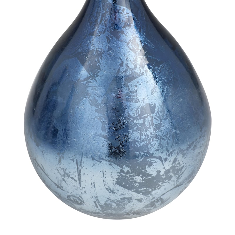Glass Decorative Vase with Gold Rim - Set of 3 White, Blue or Black - Roche River Decor