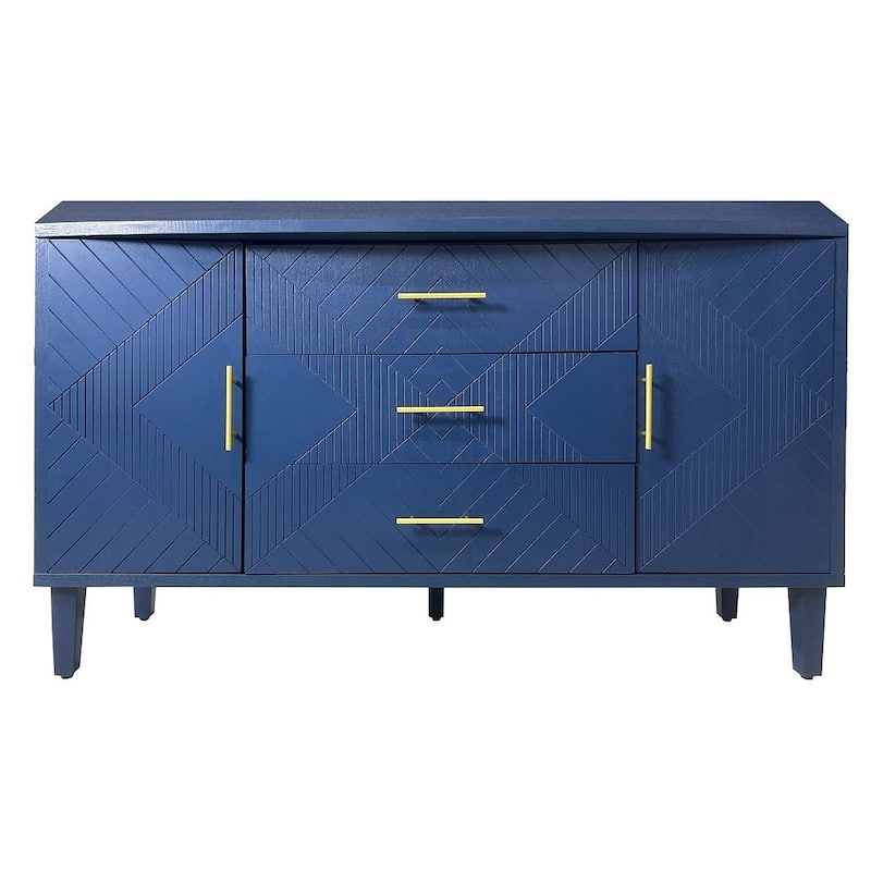 55" Stylish and Functional Buffet/Sideboard Cabinet with Carved Effect
