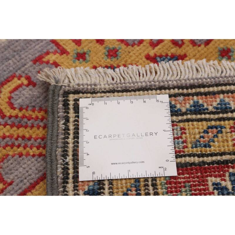 ECARPETGALLERY Hand-knotted Uzbek Ghazni Grey Wool Rug - 2'8 x 9'10