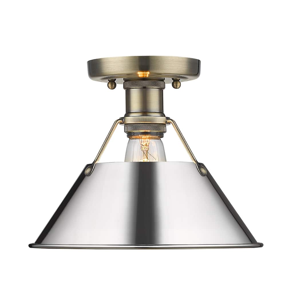 Golden Lighting Orwell 10" Wide Semi-Flush Ceiling Fixture