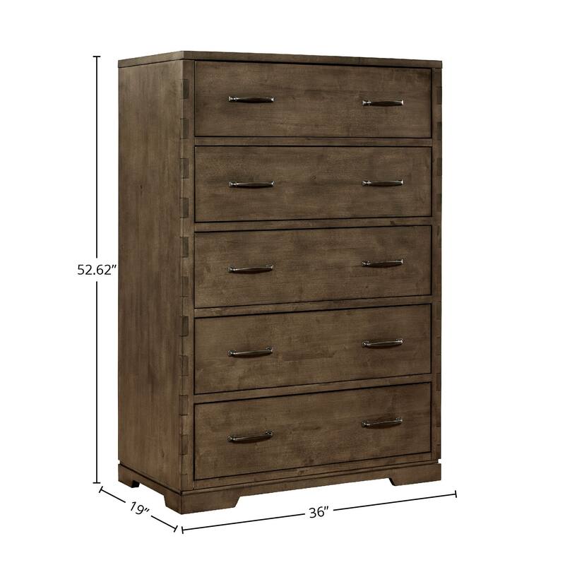 Dovetail 5-Drawer Chest, Graphite
