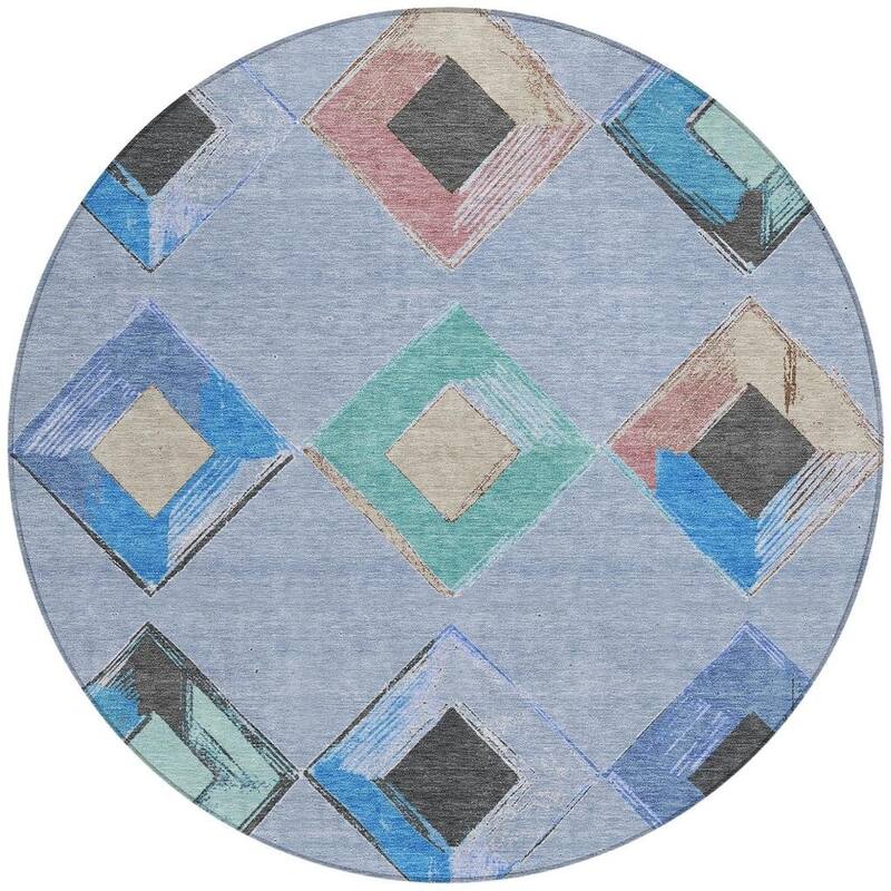 HomeRoots Geometric Transitional Rectangle Outdoor Rug