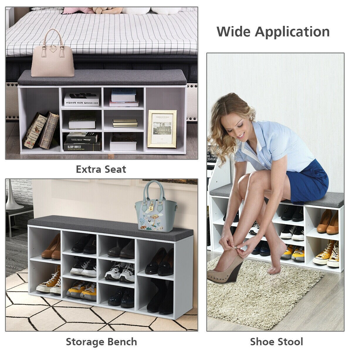 Cube organizer storage shop bench