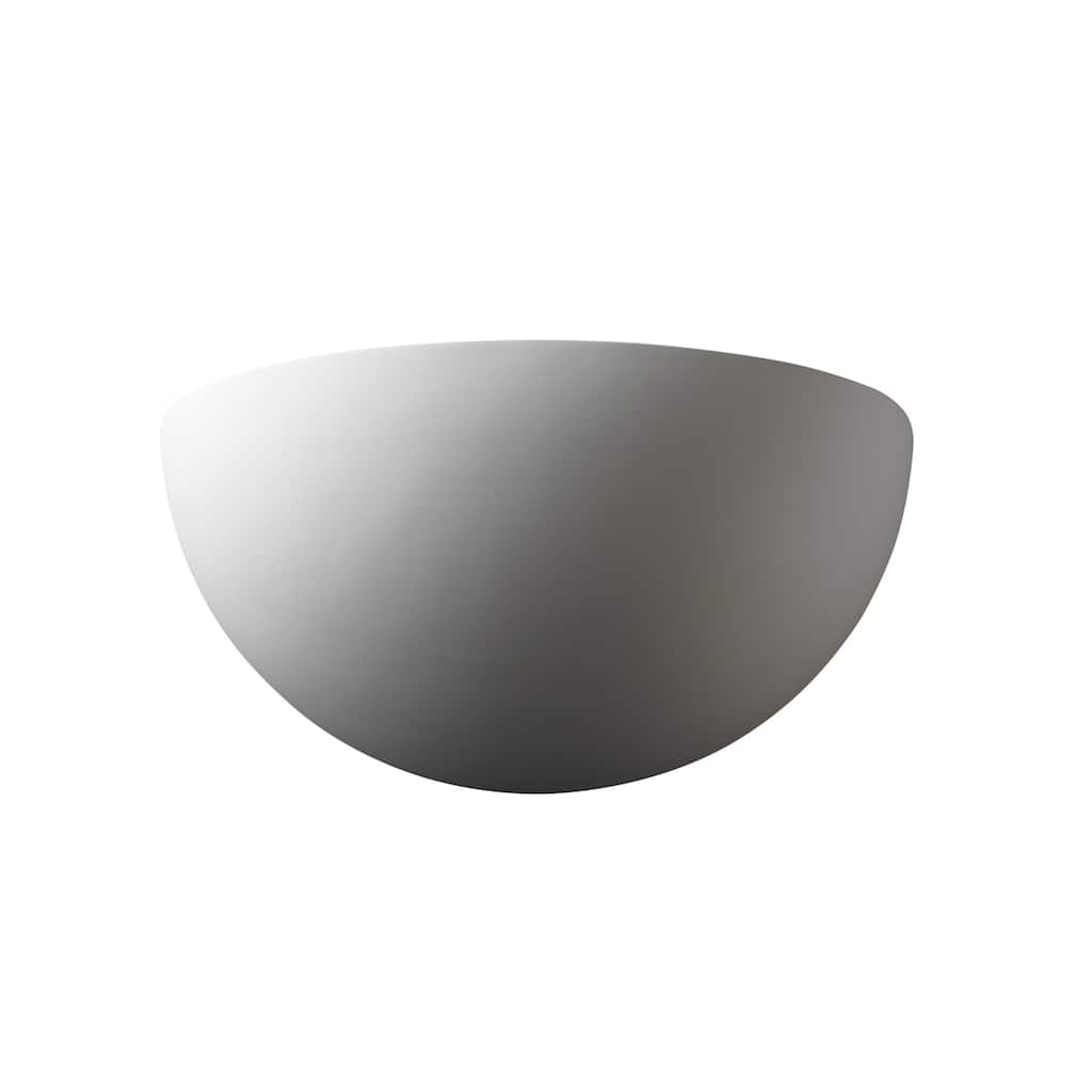Justice Design Group Ambiance Bisque Really Big Quarter Sphere Wall Sconce