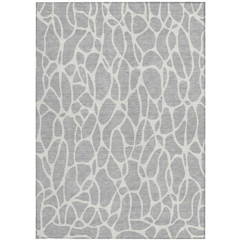 HomeRoots Geometric Transitional Rectangle Outdoor Rug
