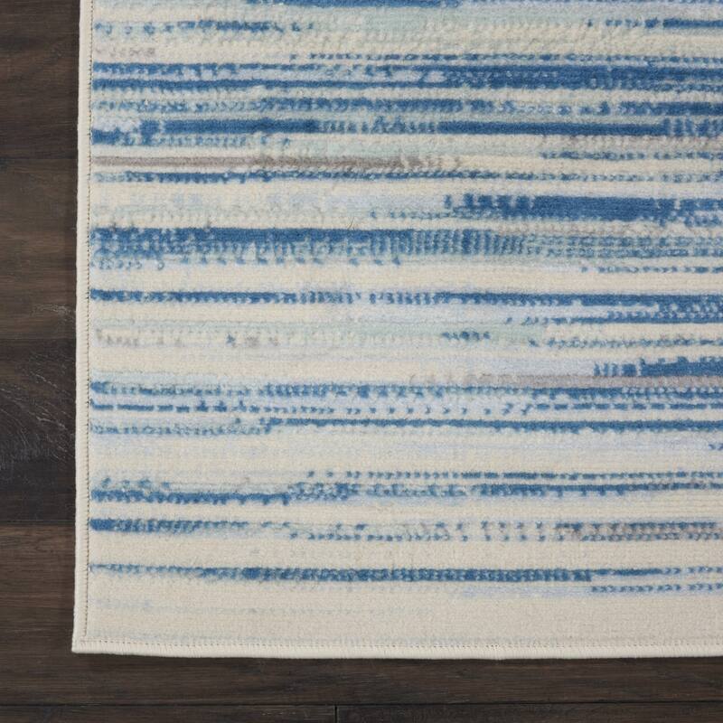 Fenic Power Loomed Abstract Traditional Modern Stain Resistant Area Rug By HomeRoots - 87' X '27' X '0.5