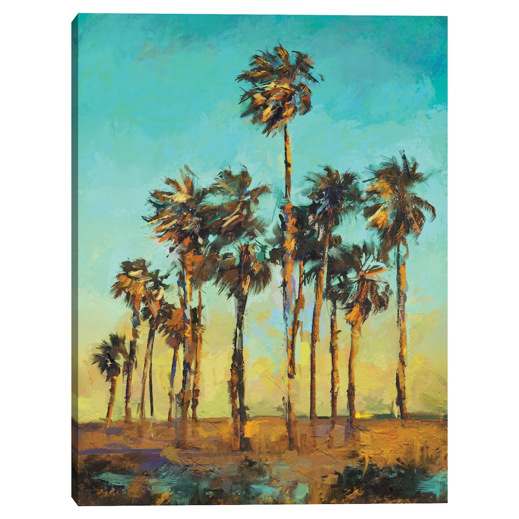 Evening Palms by Studio Arts Canvas Art Print