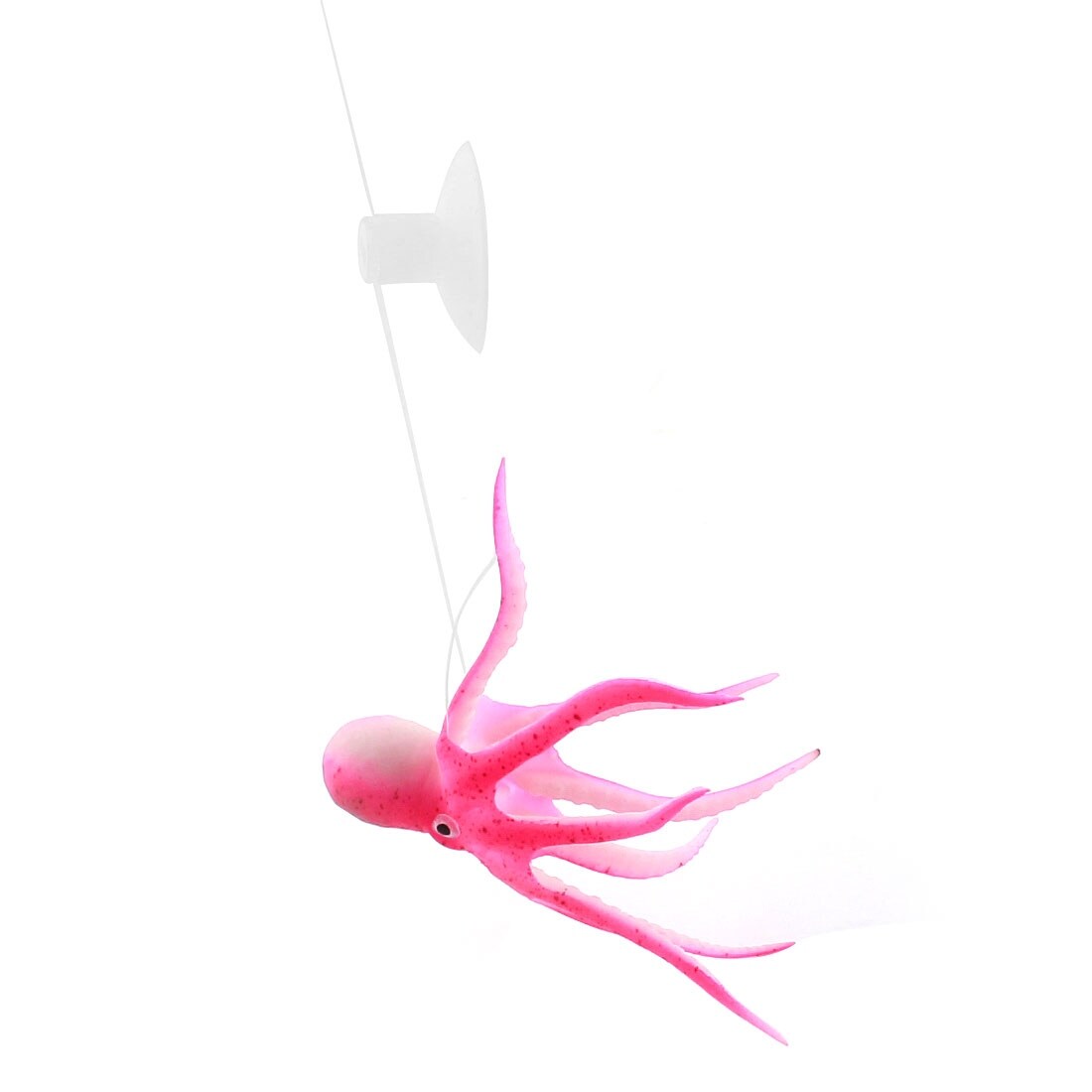 Aquarium Landscaping Pink Silicone Simulated Octopus Ornament