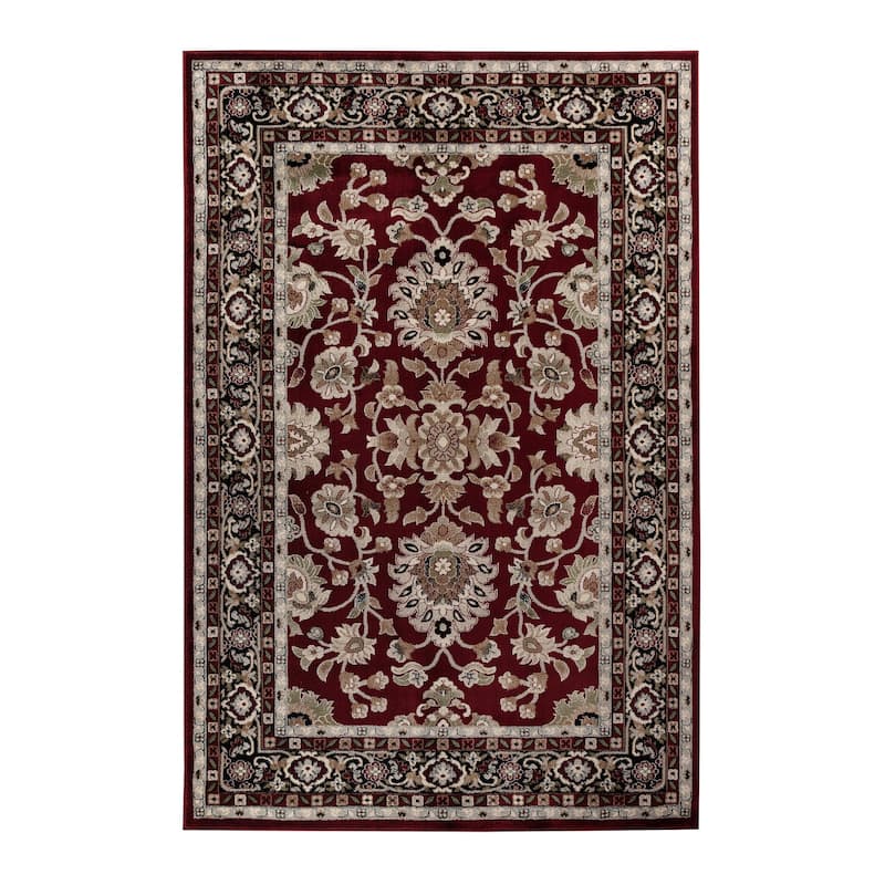 Hollywood Collection Floral Area Rug - 6'9'' X 9'6'' - Red