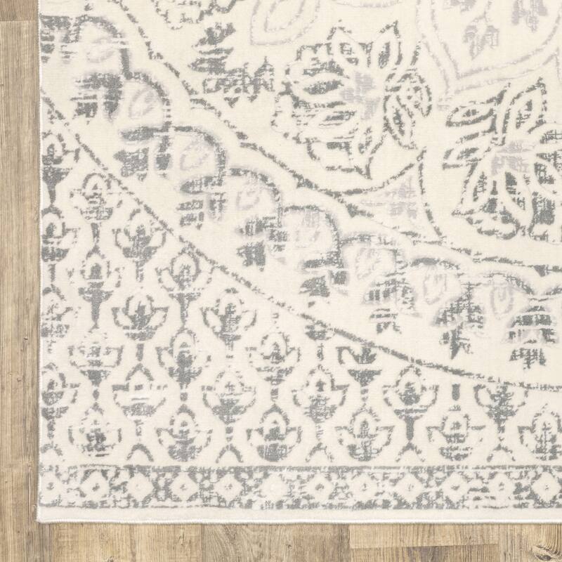Style Haven Cosette Center Floral Medallion High-Low Pile Area Rug