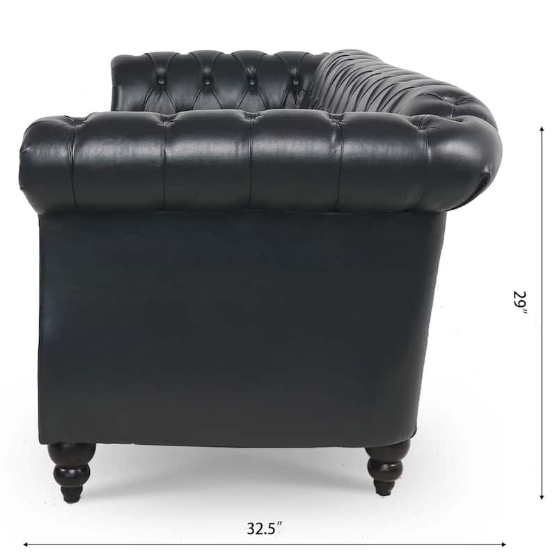 Comfortable 3-Seater Sofa with Fashion Striped Seat Cushion
