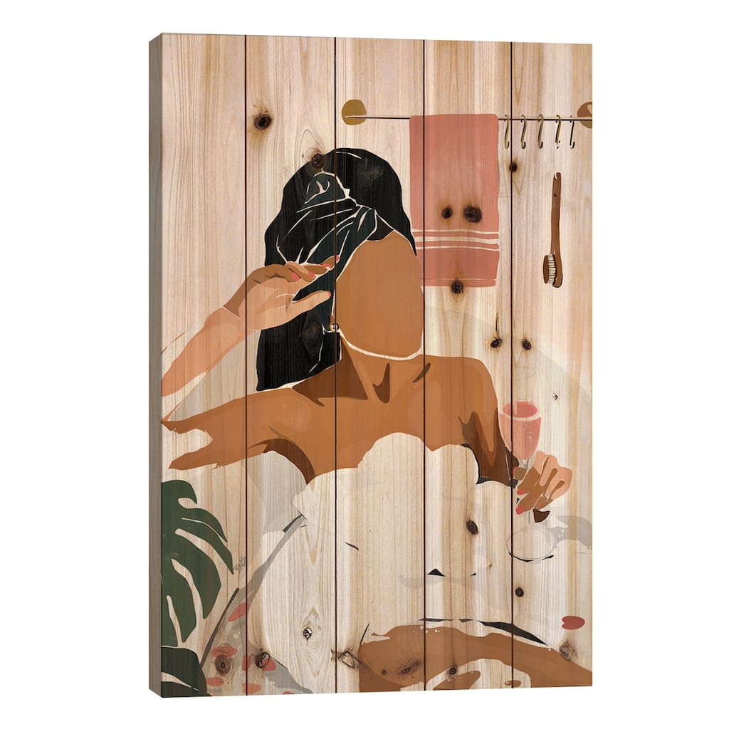 Unwind Print On Wood by Bria Nicole - Multi-Color