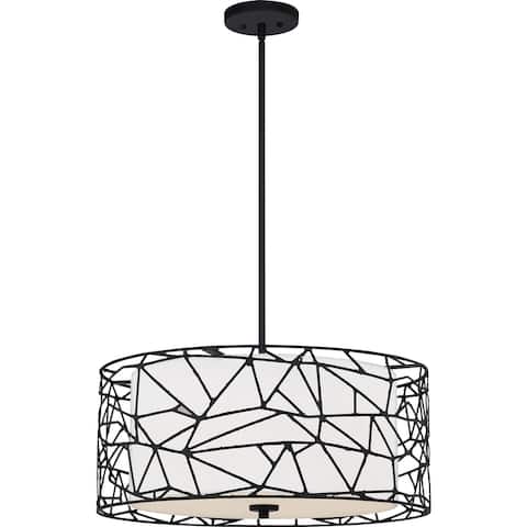 Quoizel Oversized Matte Black 4-light Pendant
